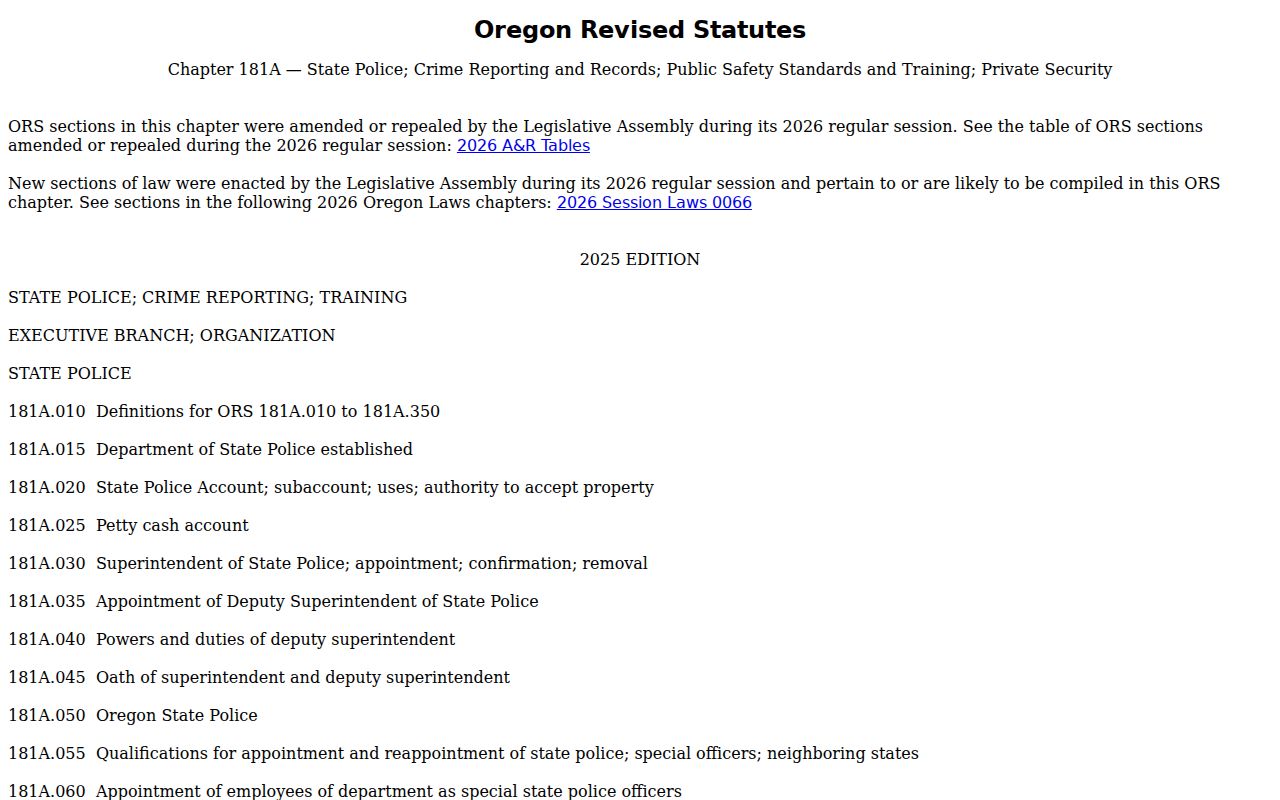 Oregon sex offender check registration and publication law